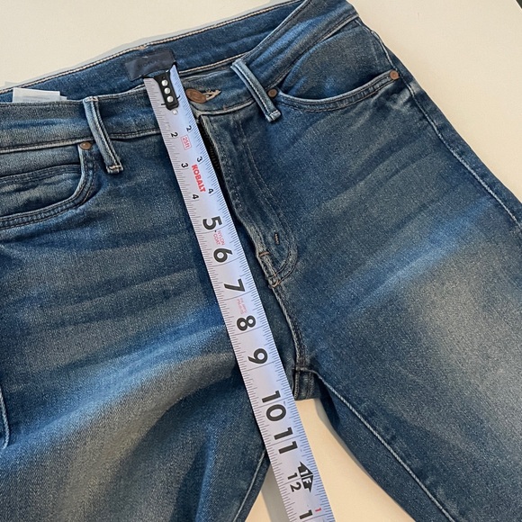 Mother The Rascal Crop Fray Jeans Mid-Rise Straight Leg Frayed Hem Denim Size 26 - Picture 9 of 10